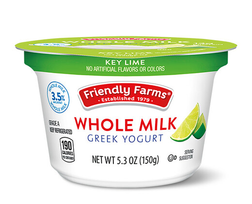 Friendly Farms Whole Milk Key Lime Greek Yogurt