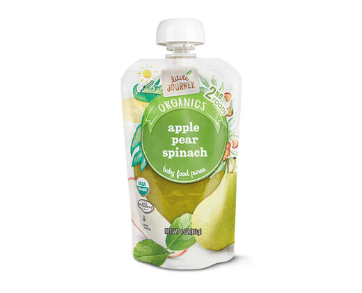 Little Journey Apple Pear Spinach Baby Food Puree  