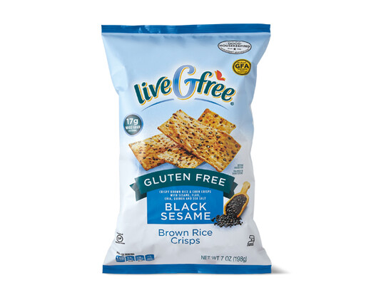 LiveGfree Black Sesame Brown Rice Crisps