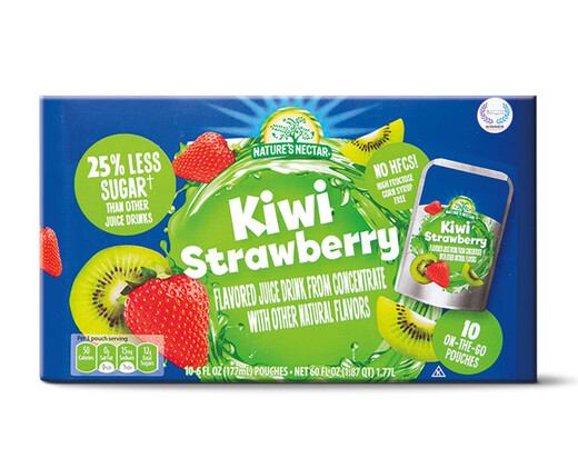 Nature's Nectar Kiwi Strawberry Juice Pouches
