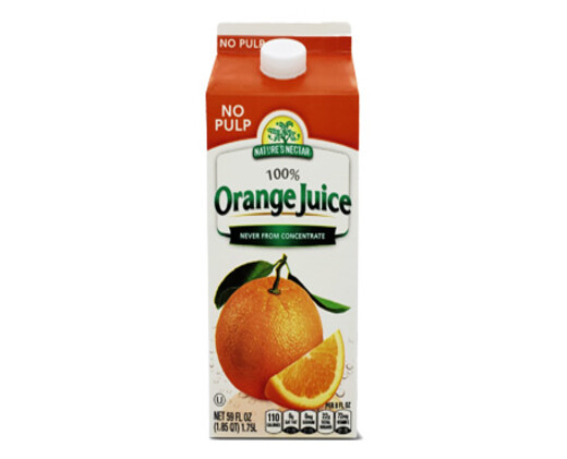 Nature's Nectar Not From Concentrate Orange Juice in Carton