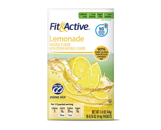 Fit &amp; Active Single Serve Lemonade Drink Mix