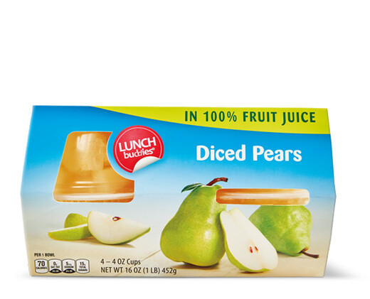 Lunch Buddies Fruit Cups Pears