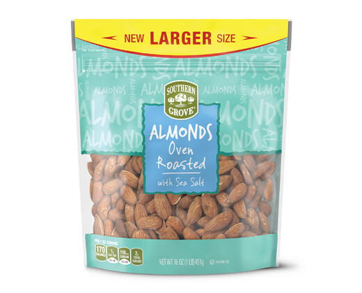 Southern Grove - Oven Roasted Unsalted or Sea Salt Almonds