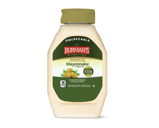 Burman's Squeezable Olive Oil Mayonnaise