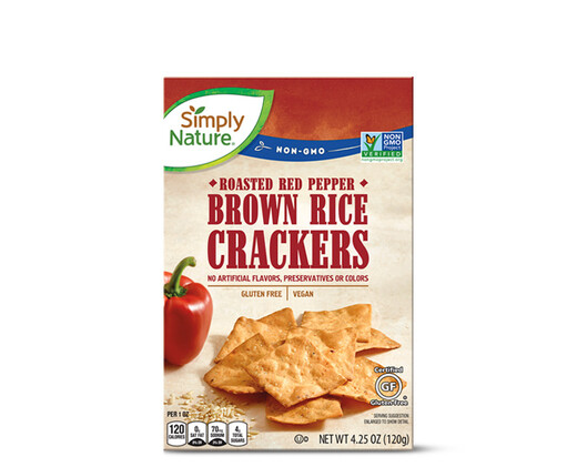 Simply Nature Brown Rice Crackers Roasted Red Pepper