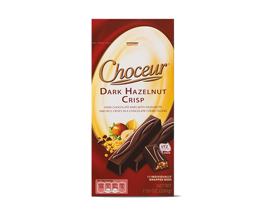 Choceur Crème Filled Mini Chocolate Bars - Dark Hazelnut Crisp