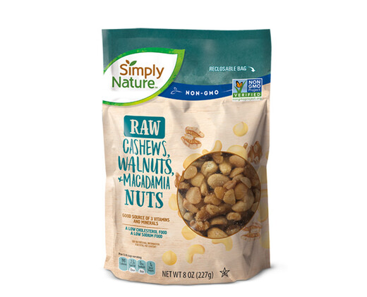 Simply Nature Raw Cashews, Walnuts, and Macadamia Nuts