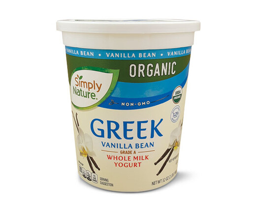 Simply Nature Organic Greek Vanilla Bean Whole Milk Yogurt