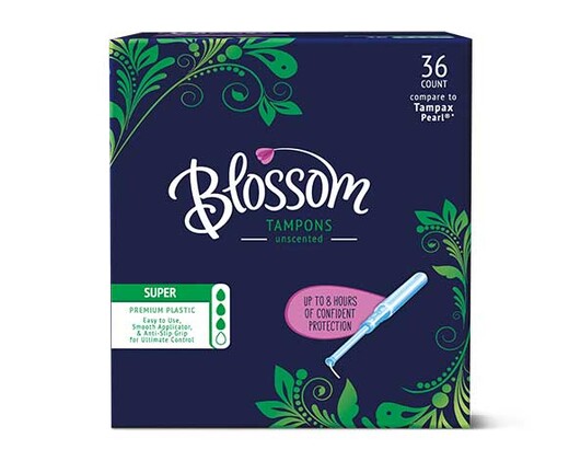 Blossom Plastic Tampons Super Absorbent