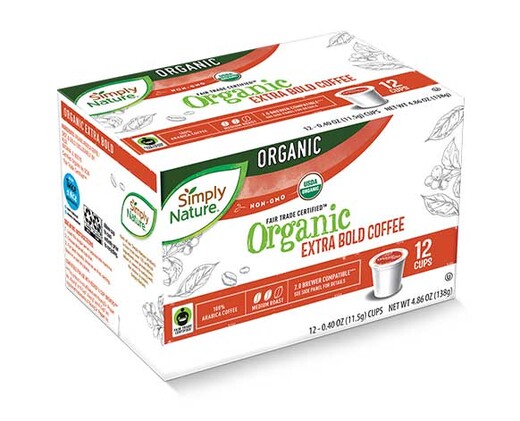 Simply Nature Organic Coffee Cups Extra Bold Roast
