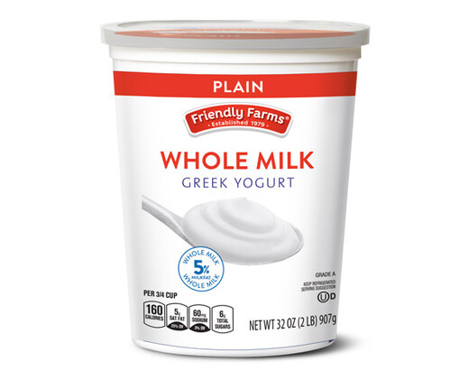 Friendly Farms Traditional Plain Whole Milk Greek Yogurt