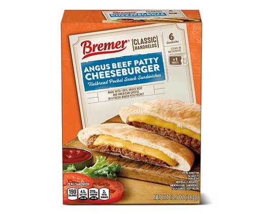 Bremer Angus Cheeseburger Pita Melts