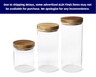 Crofton Glass Canister Set with Acacia Lids Dark Wood