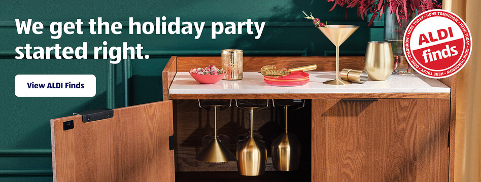 We get the holiday party started right. View ALDI Finds.