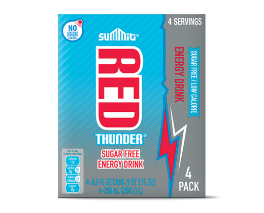 Summit Red Thunder Sugar Free Energy Drink Case
