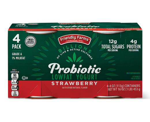 Friendly Farms Lowfat Probiotic Strawberry Yogurt