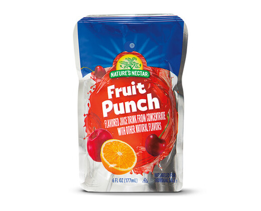 Nature's Nectar Fruit Punch Juice Pouch