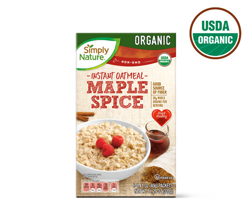 Simply Nature Organic Maple Spice Instant Oatmeal