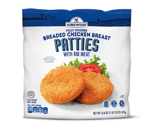 Frozen Breaded Chicken Breast Patties - Kirkwood - Aldi