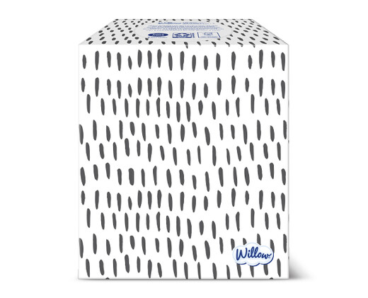 Willow Facial Tissue with Lotion Black Raindrops