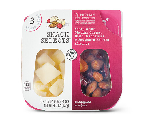 Park Street Deli Snack Selects Sharp White Cheddar Cheese, Dried Cranberries &amp; Sea-Salted Roasted Almonds