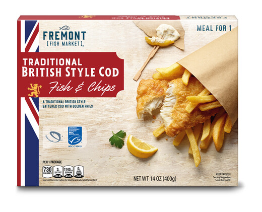 Fremont Fish Market Cod British-Style Fish &amp; Chips