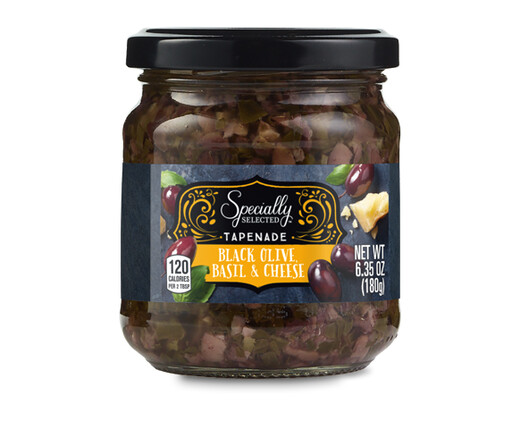 Specially Selected Basil, Black Olive and Cheese Tapenade