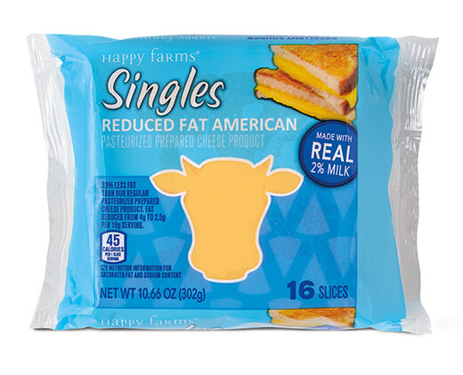 Happy Farms 2% Milk American Singles
