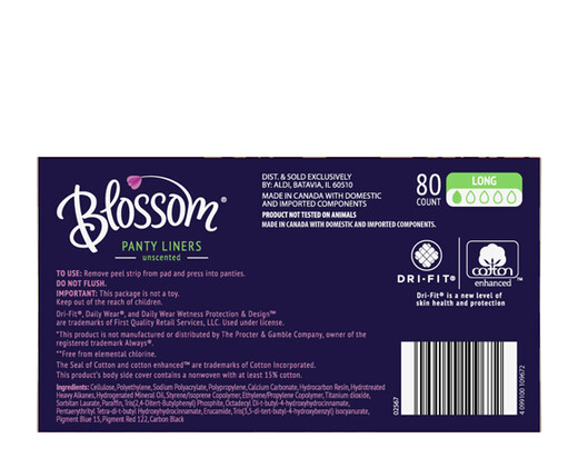 Blossom Panty Liners Ingredients