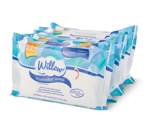 Willow Flushable Wipes