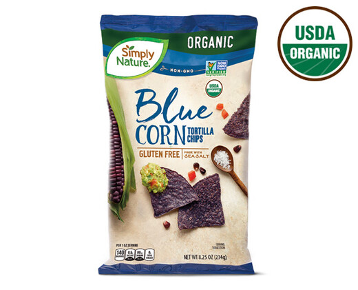 Simply Nature Organic Blue Corn Tortilla Chips