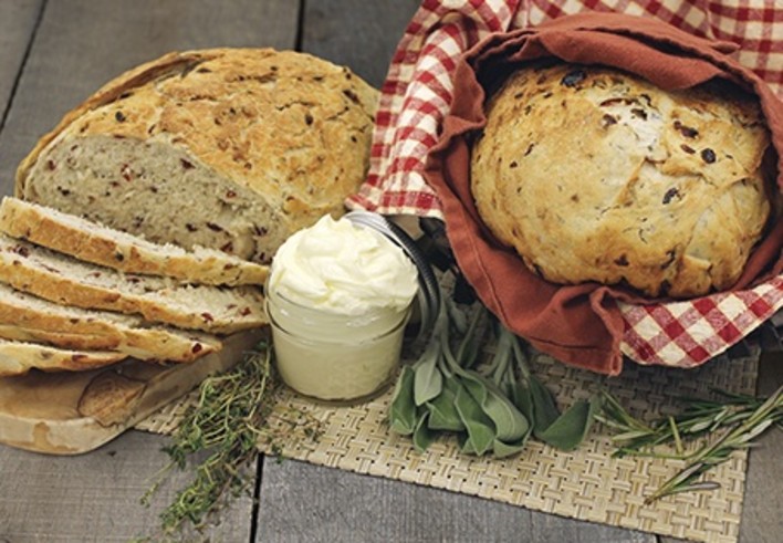 French Oven Cranberry Herb Bread