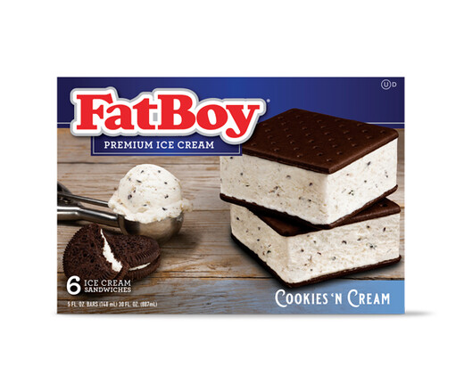 Fatboy Cookies n' Cream Ice Cream Sandwiches