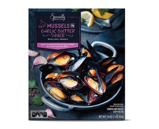 Specially Selected Garlic Butter Sauce Mussels