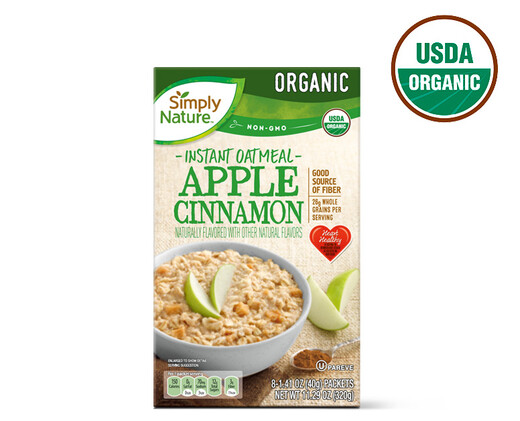 Simply Nature Organic Apple Cinnamon Instant Oatmeal
