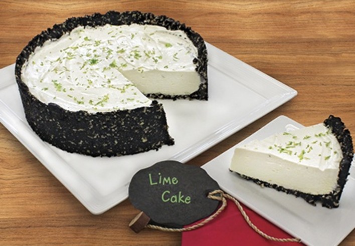 No-Bake Lime Cheesecake with Chocolate Almond Crust