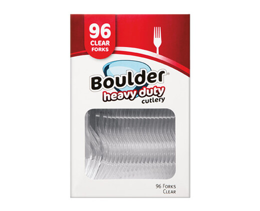 Boulder Clear Cutlery 96 ct Forks