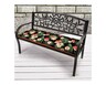 Belavi Garden Bench Cushion Reversible Tawny Orange/Tropical In Use