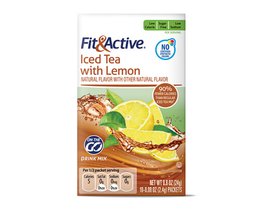 Fit &amp; Active Single Serve Iced Tea with Lemon Drink Mix