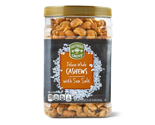 Southern Grove Deluxe Whole Cashews with Sea Salt