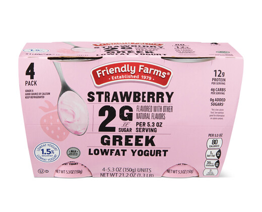 Friendly Farms Low Sugar Strawberry Greek Yogurt 4-pack