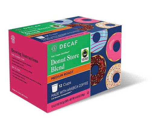 Barissimo Decaf Donut Store Blend Coffee Cups
