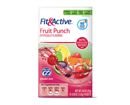 Fit &amp; Active Single Serve Fruit Punch Drink Mix