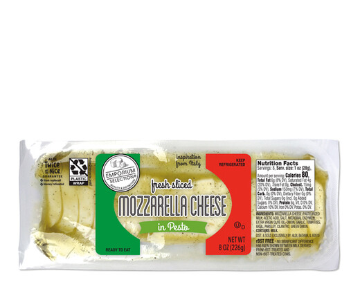 Emporium Selection Fresh Sliced Mozzarella Cheese in Pesto