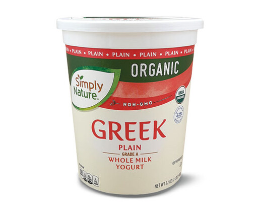 Simply Nature Organic Greek Plain Whole Milk Yogurt