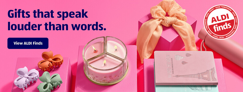 Gifts that speak louder than words. View ALDI Finds.