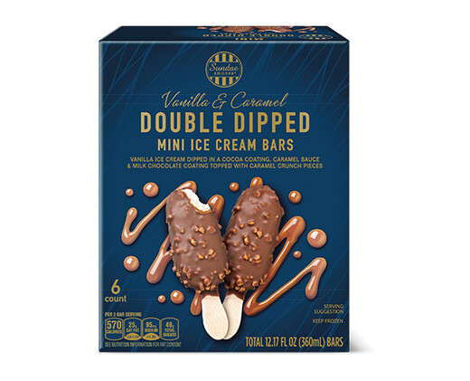 Sundae Shoppe Vanilla &amp; Caramel Double Dipped Mini Ice Cream Bars
