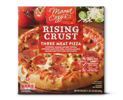Mama Cozzi's Pizza Kitchen 3 Meat Rising Crust Pizza