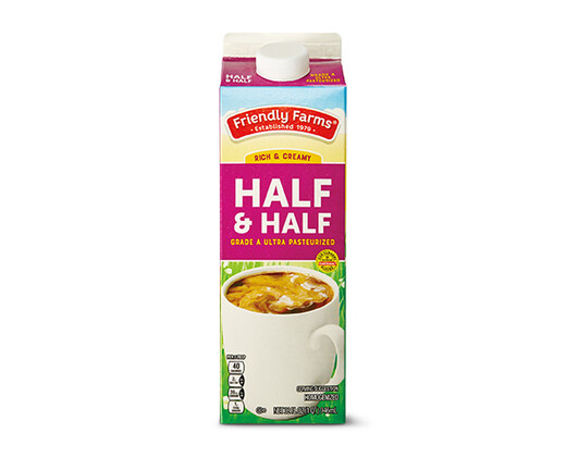 1 Quart Half & Half - Friendly Farms